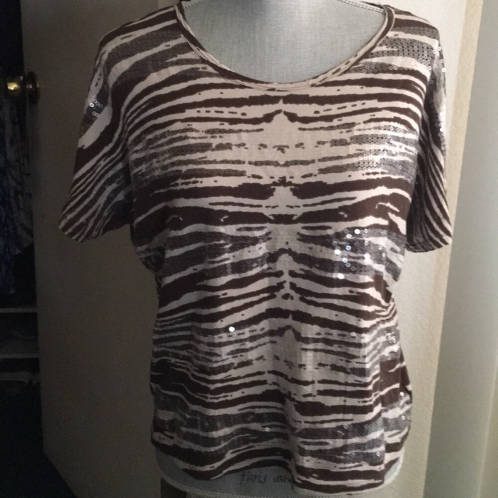 Michael Kors Sequin Animal print top